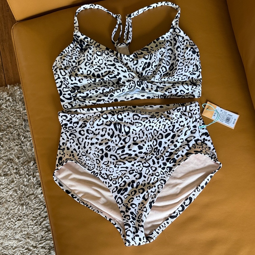 Kona Sol High Waisted Two-Piece Bathing Suit